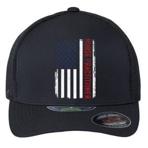 Funny Patriotic American Flag 4th Of July Nurse Practitioner Flexfit Unipanel Trucker Cap