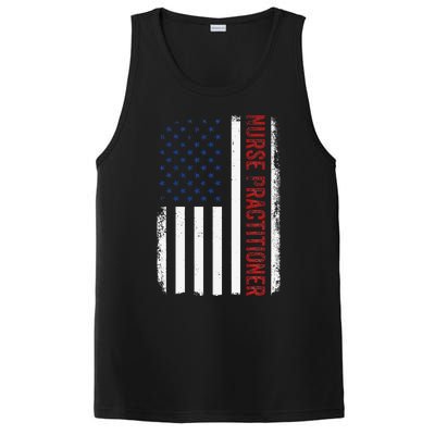 Funny Patriotic American Flag 4th Of July Nurse Practitioner PosiCharge Competitor Tank