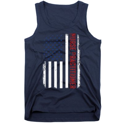 Funny Patriotic American Flag 4th Of July Nurse Practitioner Tank Top