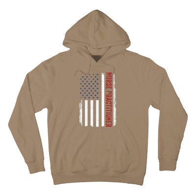 Funny Patriotic American Flag 4th Of July Nurse Practitioner Hoodie