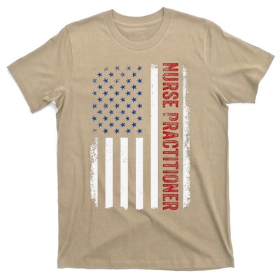 Funny Patriotic American Flag 4th Of July Nurse Practitioner T-Shirt