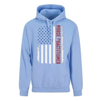 Funny Patriotic American Flag 4th Of July Nurse Practitioner Unisex Surf Hoodie