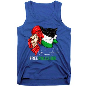 Free Palestine Arabic Palestine Flag Tank Top