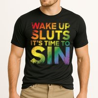 Funny Pride Adult Wake Up Sluts Its Time To Sin Lgbtq Cooling Performance Crew T-Shirt
