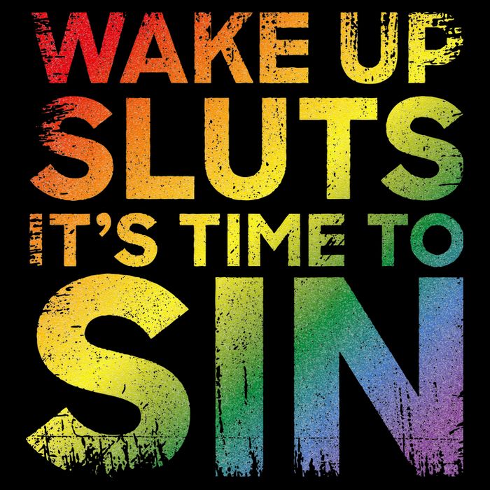 Funny Pride Adult Wake Up Sluts Its Time To Sin Lgbtq Cooling Performance Crew T-Shirt