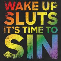 Funny Pride Adult Wake Up Sluts Its Time To Sin Lgbtq Adult Drive Performance Visor