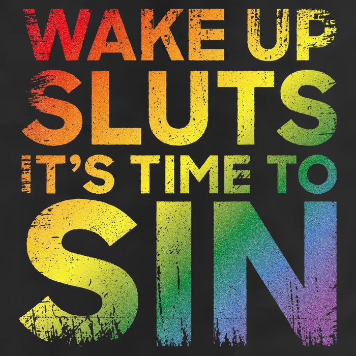 Funny Pride Adult Wake Up Sluts Its Time To Sin Lgbtq Adult Drive Performance Visor