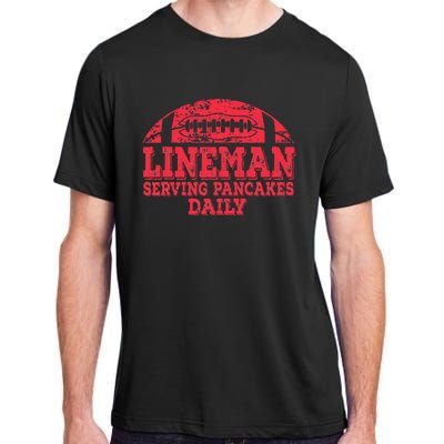 Football Pancake And Football Lineman Adult ChromaSoft Performance T-Shirt