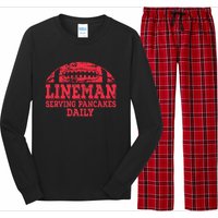 Football Pancake And Football Lineman Long Sleeve Pajama Set