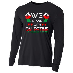 Free Palestine Arabic support Palestine and Gaza Jerusalem Cooling Performance Long Sleeve Crew