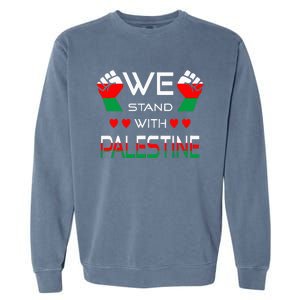 Free Palestine Arabic support Palestine and Gaza Jerusalem Garment-Dyed Sweatshirt