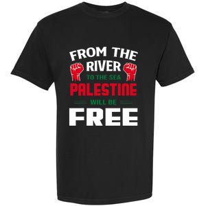 Free Palestine Arabic Support Palestine And Keffiyeh Palestine Garment-Dyed Heavyweight T-Shirt