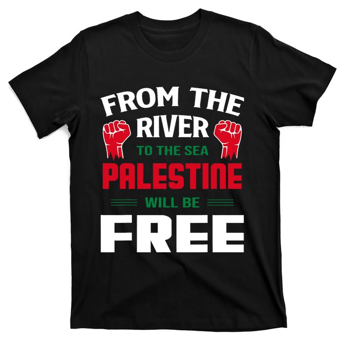 Free Palestine Arabic Support Palestine And Keffiyeh Palestine T-Shirt