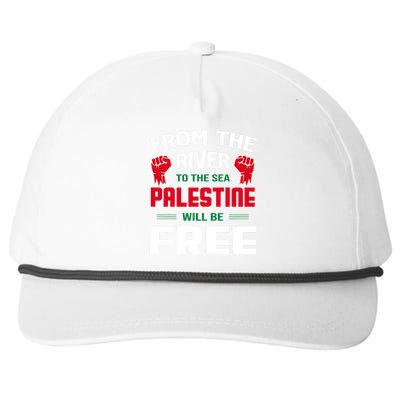 Free Palestine Arabic Support Palestine And Keffiyeh Palestine Snapback Five-Panel Rope Hat