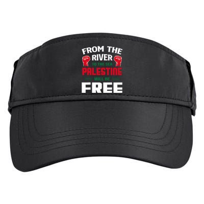 Free Palestine Arabic Support Palestine And Keffiyeh Palestine Adult Drive Performance Visor