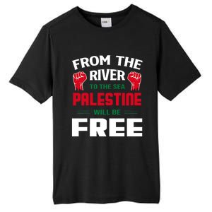 Free Palestine Arabic Support Palestine And Keffiyeh Palestine Tall Fusion ChromaSoft Performance T-Shirt