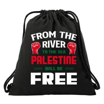 Free Palestine Arabic Support Palestine And Keffiyeh Palestine Drawstring Bag