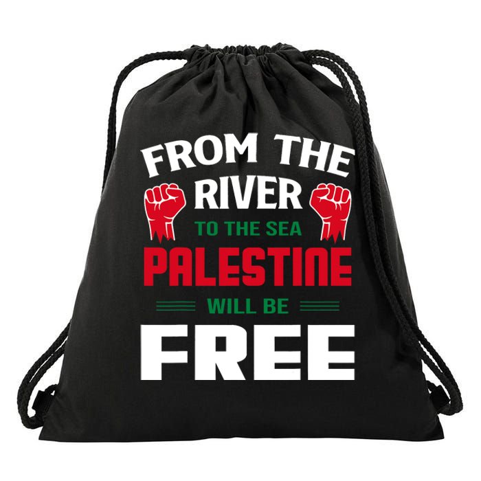 Free Palestine Arabic Support Palestine And Keffiyeh Palestine Drawstring Bag