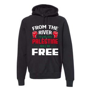 Free Palestine Arabic Support Palestine And Keffiyeh Palestine Premium Hoodie