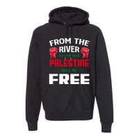 Free Palestine Arabic Support Palestine And Keffiyeh Palestine Premium Hoodie