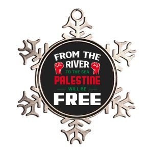 Free Palestine Arabic Support Palestine And Keffiyeh Palestine Metallic Star Ornament