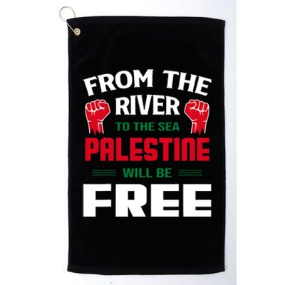 Free Palestine Arabic Support Palestine And Keffiyeh Palestine Platinum Collection Golf Towel