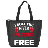 Free Palestine Arabic Support Palestine And Keffiyeh Palestine Zip Tote Bag