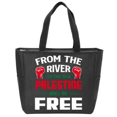 Free Palestine Arabic Support Palestine And Keffiyeh Palestine Zip Tote Bag