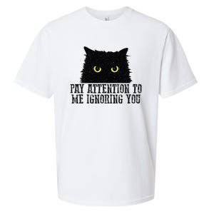 Funny Pay Attention To Me Ignoring You Black Cats Lovers Mom Sueded Cloud Jersey T-Shirt