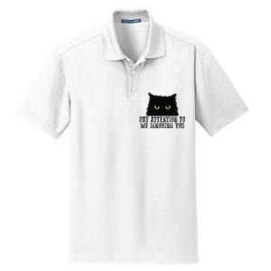 Funny Pay Attention To Me Ignoring You Black Cats Lovers Mom Dry Zone Grid Polo