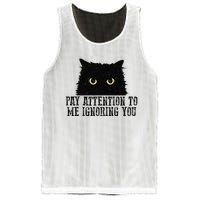 Funny Pay Attention To Me Ignoring You Black Cats Lovers Mom Mesh Reversible Basketball Jersey Tank