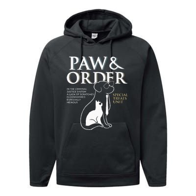 Funny Paw And Order Special Treats Unit Training Dog And Cat Performance Fleece Hoodie