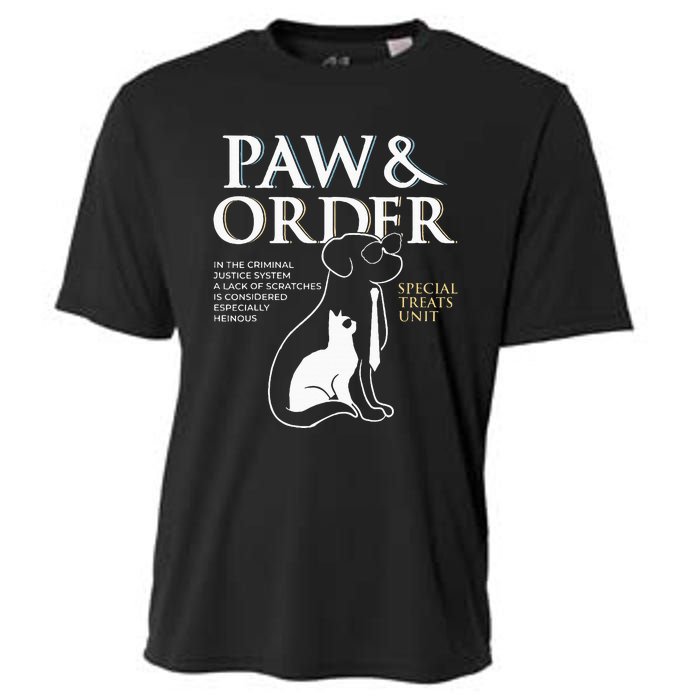 Funny Paw And Order Special Treats Unit Training Dog And Cat Cooling Performance Crew T-Shirt