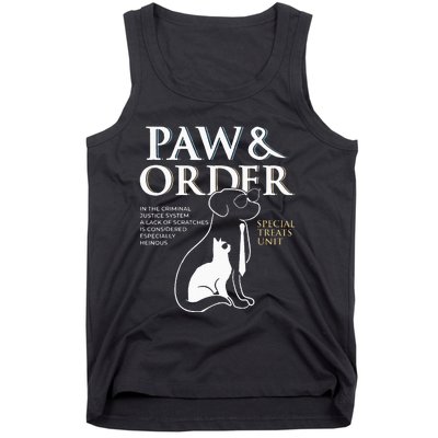 Funny Paw And Order Special Treats Unit Training Dog And Cat Tank Top