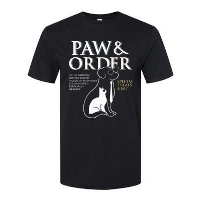 Funny Paw And Order Special Treats Unit Training Dog And Cat Softstyle CVC T-Shirt