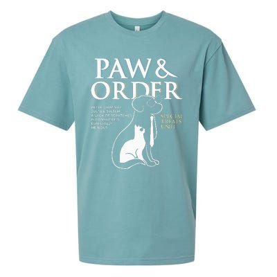 Funny Paw And Order Special Treats Unit Training Dog And Cat Sueded Cloud Jersey T-Shirt