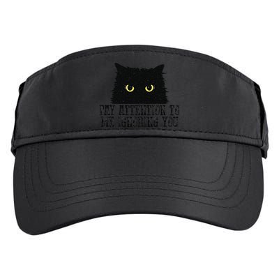 Funny Pay Attention To Me Ignoring You Black Cats Lovers Mom Adult Drive Performance Visor