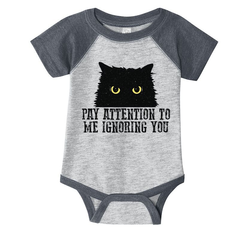Funny Pay Attention To Me Ignoring You Black Cats Lovers Mom Infant Baby Jersey Bodysuit