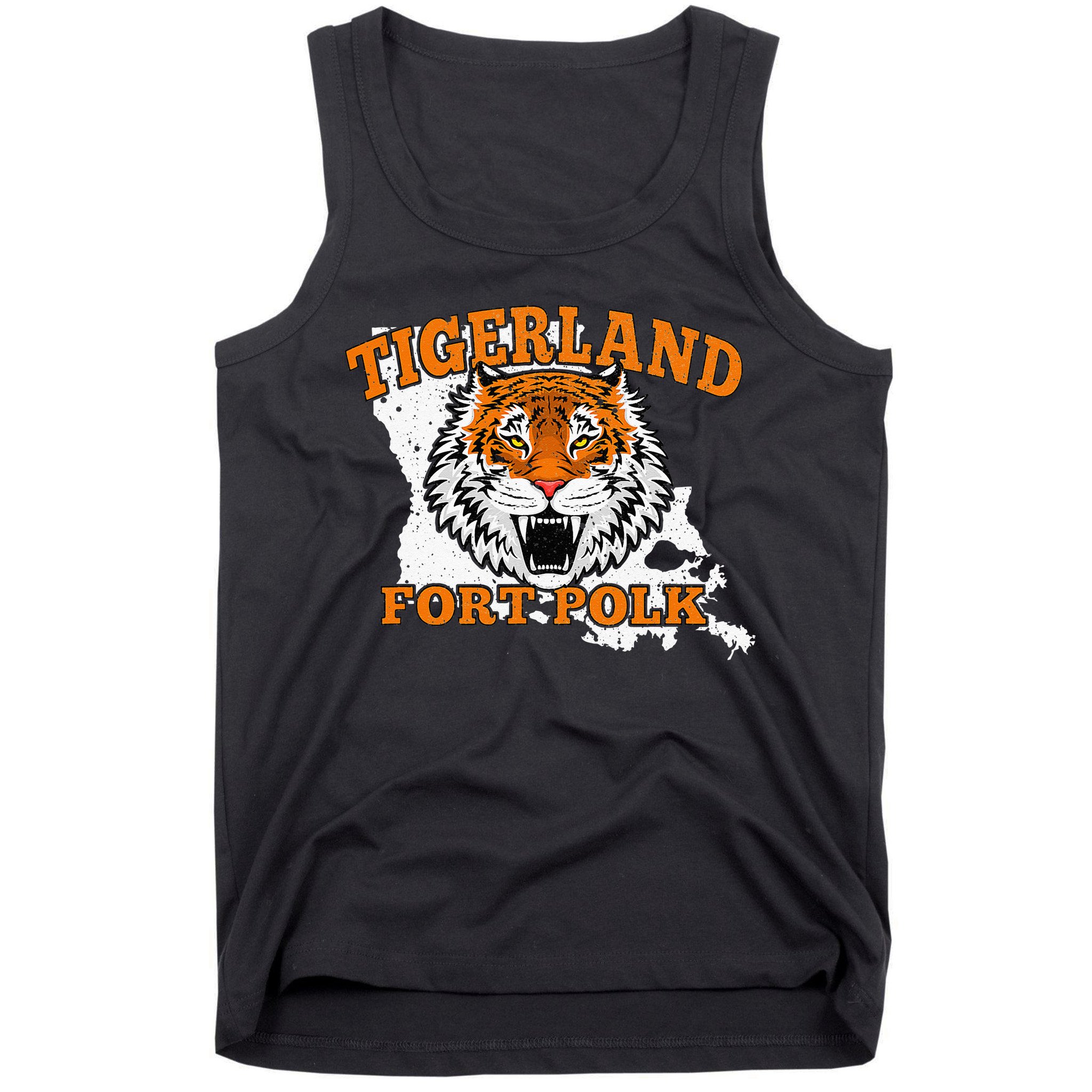 Fort Polk Alumni Louisiana La Tigerland Veterans Vintage Tank Top