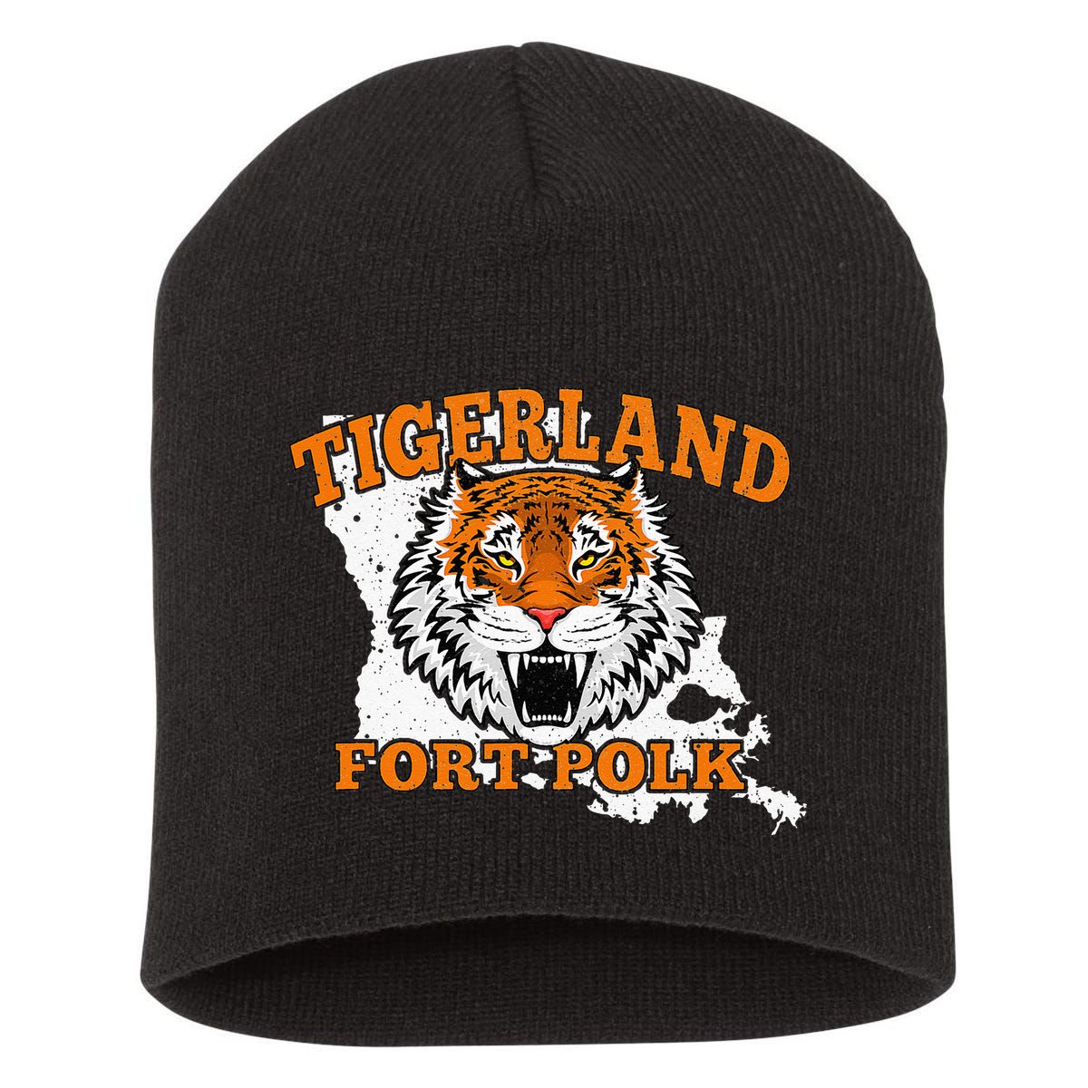 Fort Polk Alumni Louisiana La Tigerland Veterans Vintage Short Acrylic Beanie