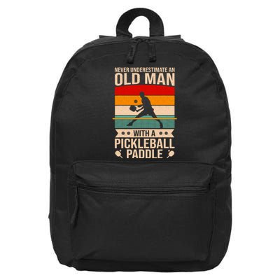 Funny Pickleball Art Paddle Pickleball Player 16 in Basic Backpack