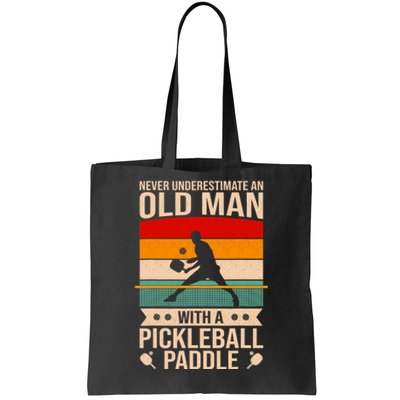 Funny Pickleball Art Paddle Pickleball Player Tote Bag