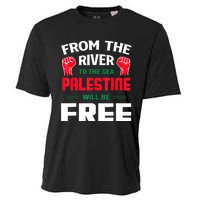 Free Palestine Arabic Support Palestine And Keffiyeh Palesti Cooling Performance Crew T-Shirt