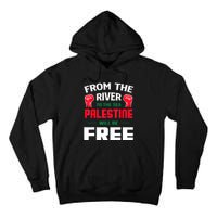 Free Palestine Arabic Support Palestine And Keffiyeh Palesti Tall Hoodie