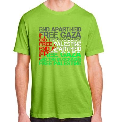 Free Palestine Arabic Palestine Gaza Jerusalem Support Flag Adult ChromaSoft Performance T-Shirt