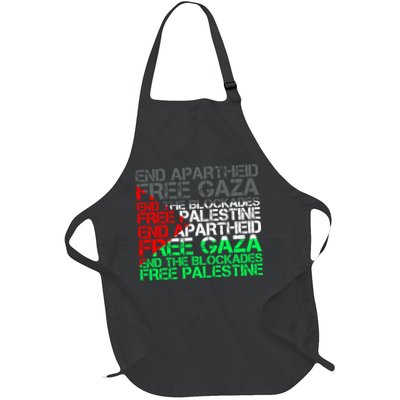 Free Palestine Arabic Palestine Gaza Jerusalem Support Flag Apron