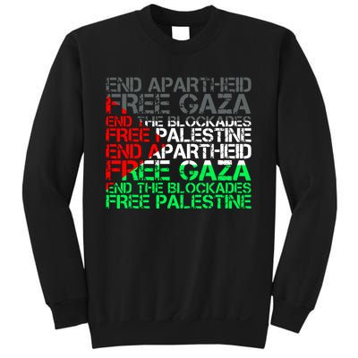 Free Palestine Arabic Palestine Gaza Jerusalem Support Flag Sweatshirt