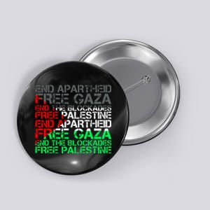 Free Palestine Arabic Palestine Gaza Jerusalem Support Flag Button