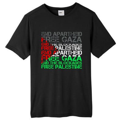 Free Palestine Arabic Palestine Gaza Jerusalem Support Flag Tall Fusion ChromaSoft Performance T-Shirt