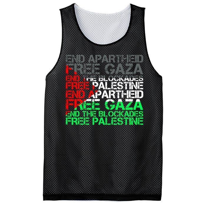 Free Palestine Arabic Palestine Gaza Jerusalem Support Flag Mesh Reversible Basketball Jersey Tank